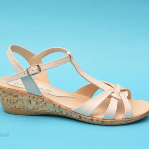 Sandale albe dama din piele naturala cod S44
