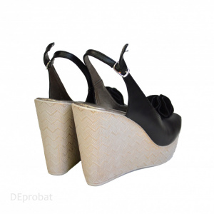 Sandale roz dama din piele naturala platforma 11 cm cod S312ROZ