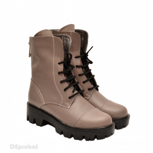 Bocanci gri dama piele naturala sport-casual cod BOC14GRI - Made in Romania