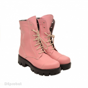 Bocanci roz dama piele naturala sport-casual cod BOC14ROZ - Made in Romania