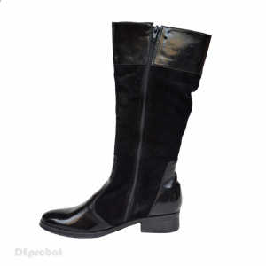 Cizme dama negre din piele naturala cod LSG333 - LICHIDARE STOC