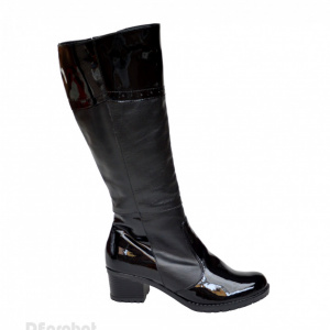 Cizme dama negre din piele naturala cod LSSG327 - LICHIDARE STOC