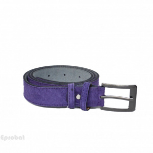 Curea piele intoarsa mov (latime 3,3 cm) - Curea mov piele naturala C162