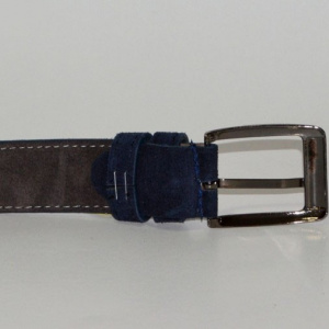 Curea piele naturala intoarsa Bleumarin (latime 3 cm) - Made in Romania C14