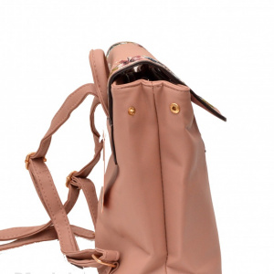 Geanta dama Good Mood - Rucsac bej inflorat dama cod 313B