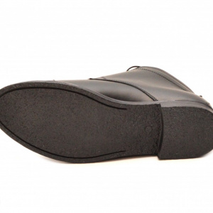 Ghete barbati piele naturala Negre casual-elegante cu siret cod G12CN