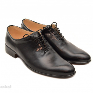 Pantofi barbati piele naturala negri casual-eleganti cod P65N - LICHIDARE STOC 39