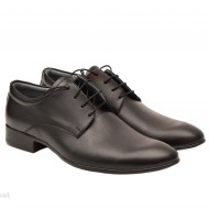 Pantofi barbati piele naturala negri casual-eleganti cod P76N - Editie de LUX
