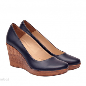 Pantofi bleumarin dama eleganti - casual din piele naturala cod P140