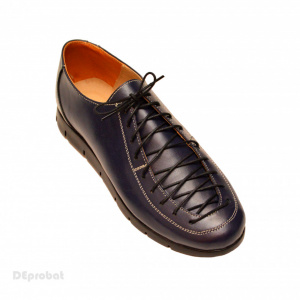 Pantofi dama bleumarin casual-eleganti din piele naturala cod P179BL