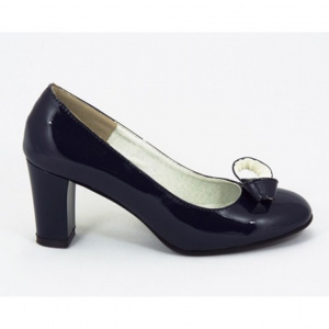 Pantofi dama bleumarin lacuiti din piele naturala cod P333
