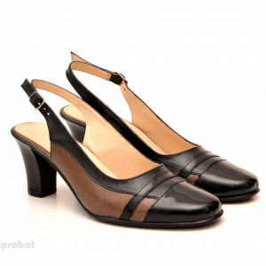 Pantofi dama eleganti din piele naturala cu toc de 7 cm cod P114