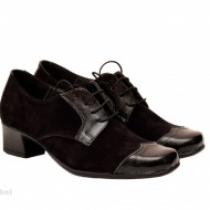 Pantofi dama negri din piele naturala cod P139N - LICHIDARE STOC 36, 37