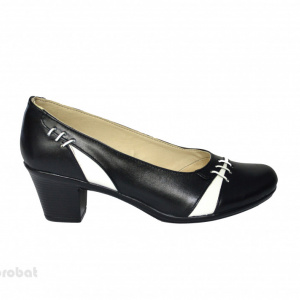 Pantofi dama negri eleganti din piele naturala cod P604