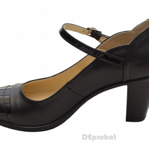 Pantofi dama piele naturala negri cod P13 - Made in Romania