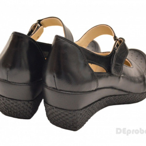 Pantofi dama piele naturala negri cu platforma cod P15 - Made in Romania