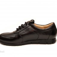 Pantofi dama sport-casual negri din piele naturala cu siret cod P110
