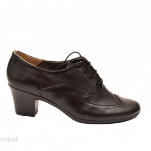 Pantofi negri dama casual-eleganti din piele naturala cod P129 - LICHIDARE STOC 37, 38