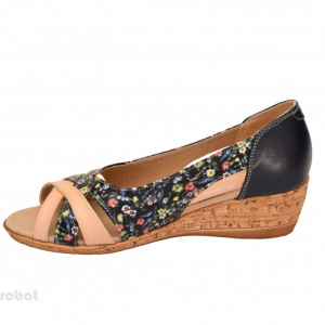 Sandale dama multicolore cu platforma din piele naturala cod S62