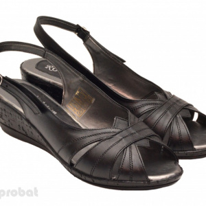 Sandale dama negre din piele naturala cod S22