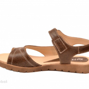 Sandale dama piele naturala maro cu talpa joasa cod S48