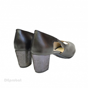 Sandale negre dama din piele naturala toc aplicat 5 cm cod S336