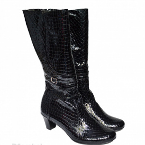 Cizme dama negre din piele naturala cod G623