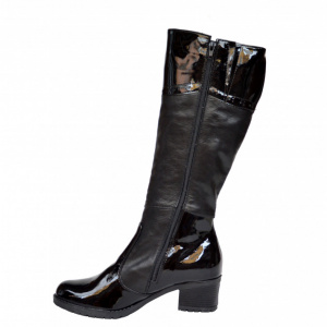 Cizme dama negre din piele naturala cod LSSG327 - LICHIDARE STOC