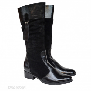 Cizme dama negre din piele naturala cod LSSG333 - LICHIDARE STOC