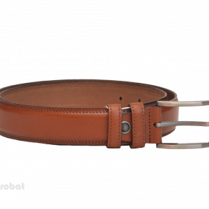 Curea piele naturala Maro cu cusaturi (latime 3,5 cm) - cod C132