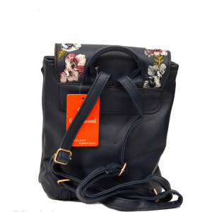 Geanta dama Good Mood - Rucsac bleumarin inflorat dama cod 313BLM
