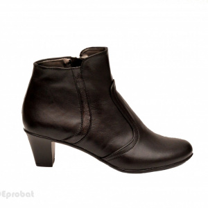 Ghete dama casual-elegante negre din piele naturala cod G42