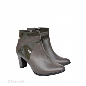 Ghete dama gri din piele naturala cod LSG313 - LICHIDARE STOC 36