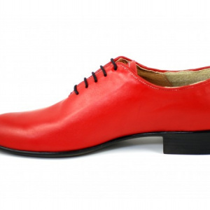 Pantofi barbatesti rosii piele naturala casual-eleganti cod P65R - Editie de LUX
