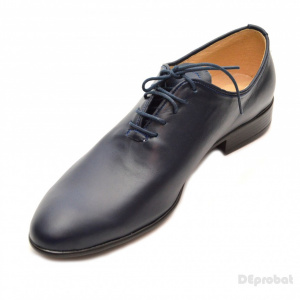 Pantofi barbati piele naturala bleumarin casual-eleganti cod P65BL - Editie de LUX