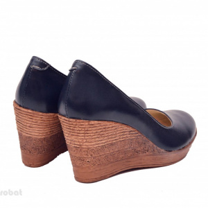 Pantofi bleumarin dama eleganti - casual din piele naturala cod P140