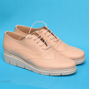 Pantofi dama bej casual-eleganti din piele naturala cod P190