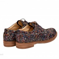 Pantofi dama colorati lucrati manual din piele naturala cod P158 Picasso