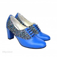 Pantofi dama din piele naturala, culoare albastru regal cod P382