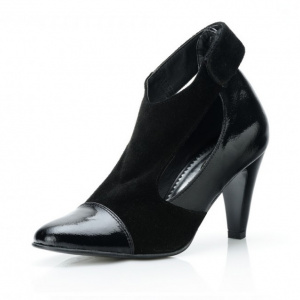 Pantofi dama eleganti din piele naturala negri cod P305