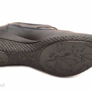 Pantofi dama piele naturala bleumarin cu platforma cod P57 - Made in Romania