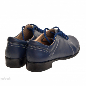 Pantofi dama piele naturala bleumarin cu siret cod P92BLM