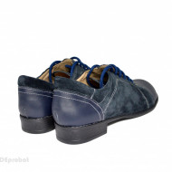Pantofi dama piele naturala bleumarin cu siret cod P95BL