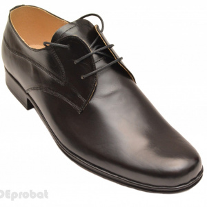 Pantofi negri barbati piele naturala casual-eleganti cu siret cod P41