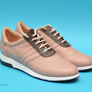 Pantofi sport dama piele naturala bej cod P123 - Made in Romania
