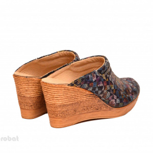 Saboti dama piele naturala Multicolori lucrati manual cod SB27