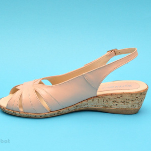 Sandale dama casual - elegante bej din piele naturala cod S18
