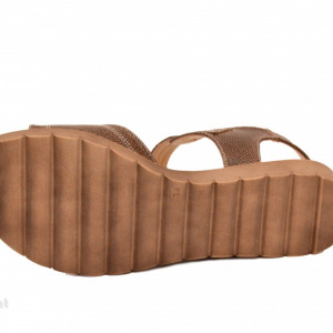 Sandale dama piele naturala maro cu talpa joasa cod S48