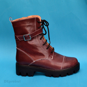 Bocanci bordo dama piele naturala sport-casual cod BOC24BORDO