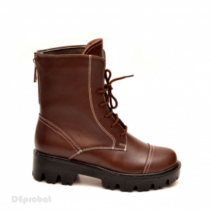 Bocanci maro dama piele naturala sport-casual cod BOC14M - Made in Romania